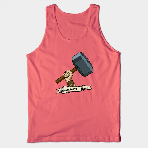 Thor Hammer RABBIT tattoo Tank Top by EightUnder